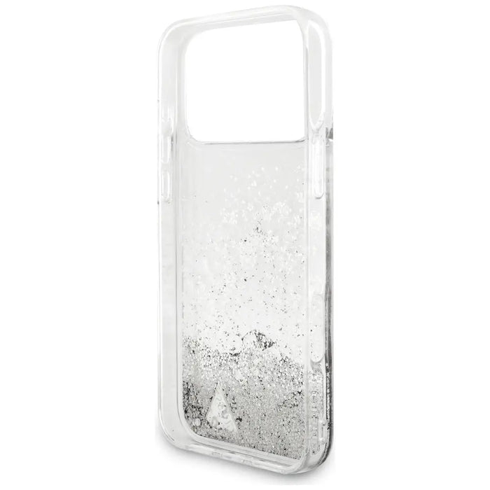 Guess Liq case. Glitter Charms for iPhone 17 Pro - silver - Cell phone cases and covers<<<HurtelXML