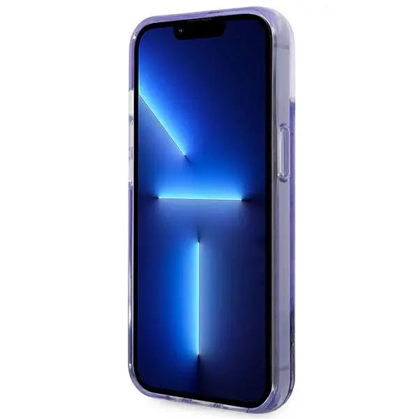 Guess Liquid Glitter Palm Collection case for iPhone 14 Plus 6.7’’ - purple - Cell phone cases and covers<<<HurtelXML