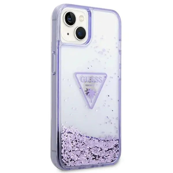 Guess Liquid Glitter Palm Collection case for iPhone 14 Plus 6.7’’ - purple - Cell phone cases and covers<<<HurtelXML