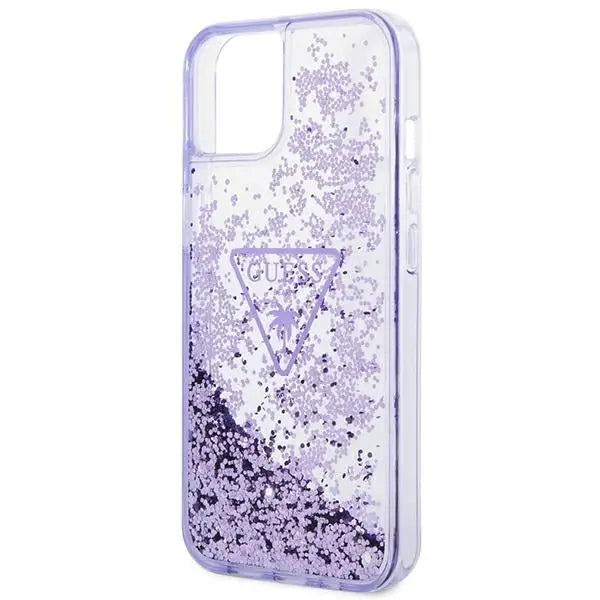 Guess Liquid Glitter Palm Collection case for iPhone 14 Plus 6.7’’ - purple - Cell phone cases and covers<<<HurtelXML