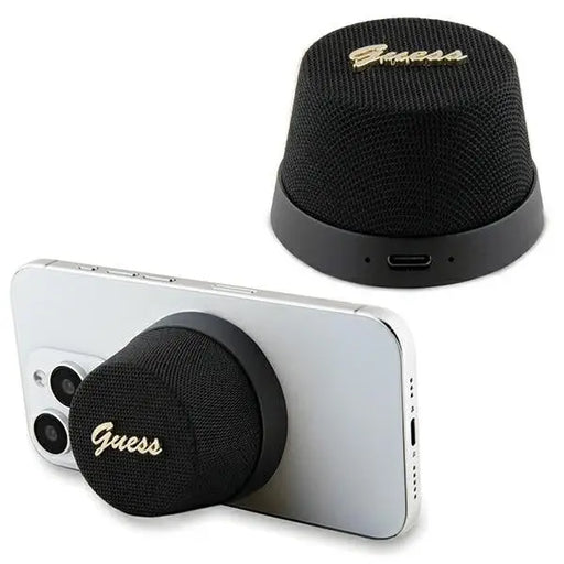 Guess Magnetic Script Metal Bluetooth speaker - black - Cell phone cases and covers<<<HurtelXML