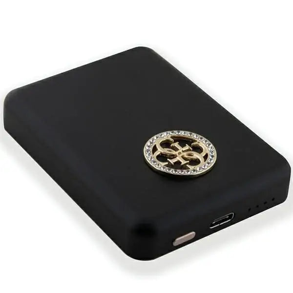 Guess MagSafe 4G Strassed Metal Logo induction power bank 5W 3000mAh - black - Powerbanks<<<HurtelXML