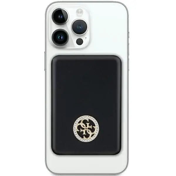 Guess MagSafe 4G Strassed Metal Logo induction power bank 5W 3000mAh - black - Powerbanks<<<HurtelXML