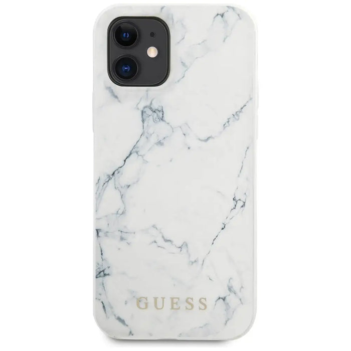 Guess Marble Case for iPhone 12 mini 5.4’’ - White - Cell phone cases and covers<<<HurtelXML