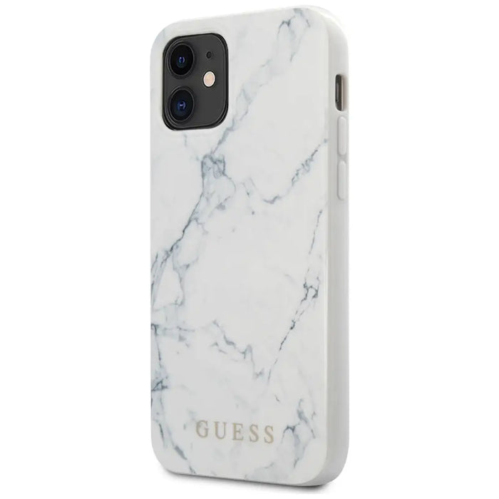 Guess Marble Case for iPhone 12 mini 5.4’’ - White - Cell phone cases and covers<<<HurtelXML