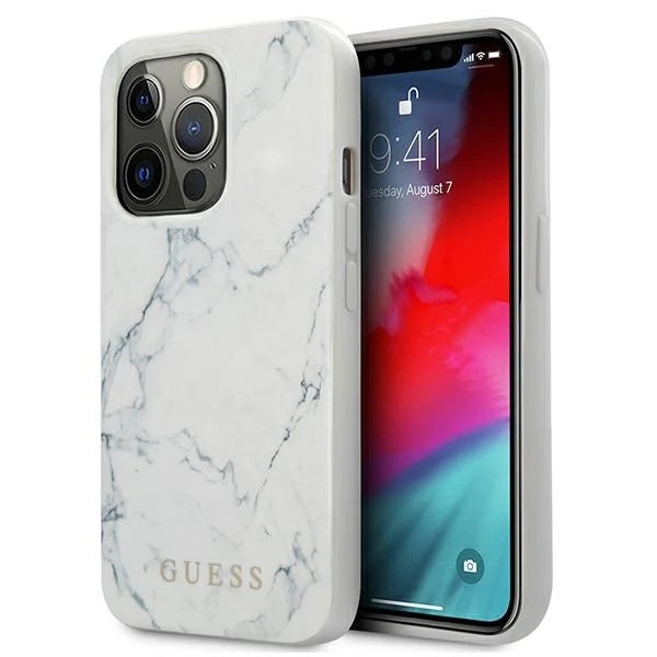 Guess Marble Case for iPhone 13 Pro / 13 - White - Cell phone cases and covers<<<HurtelXML