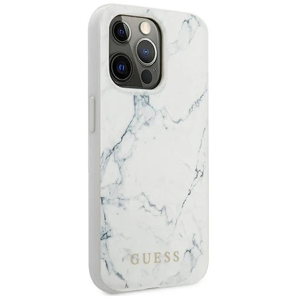 Guess Marble Case for iPhone 13 Pro / 13 - White - Cell phone cases and covers<<<HurtelXML