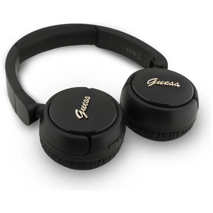 Guess Metal Logo Script Over-Ear Headphones - Black - Headphones and speakers<<<HurtelXML