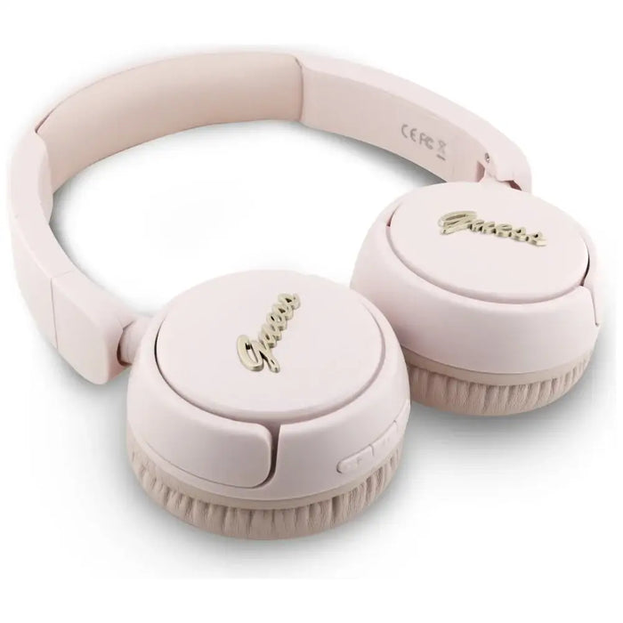 Guess Metal Logo Script Over-Ear Headphones - Pink - Headphones and speakers<<<HurtelXML