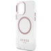 Guess Metal Outline Magsafe case for iPhone 12 / iPhone 12 Pro - pink - Cell phone cases and covers<<<HurtelXML