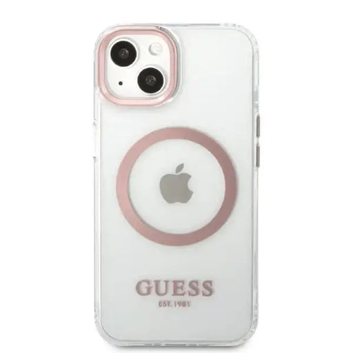 Guess Metal Outline MagSafe case for iPhone 13 - pink - Cell phone cases and covers<<<HurtelXML