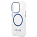 Guess Metal Outline MagSafe case for iPhone 14 Pro - blue - Cell phone cases and covers<<<HurtelXML
