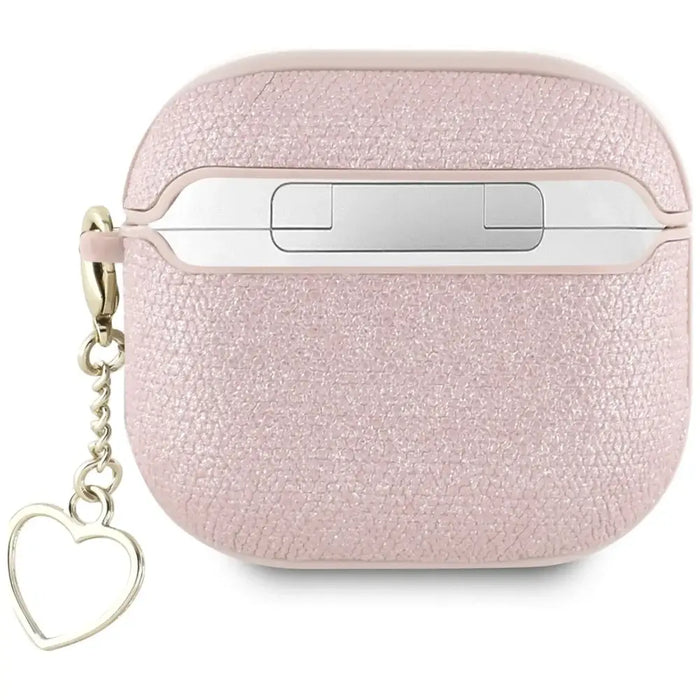 Guess Metallic Script Charm Case for AirPods 4 - Pink - Cell phone cases and covers<<<HurtelXML