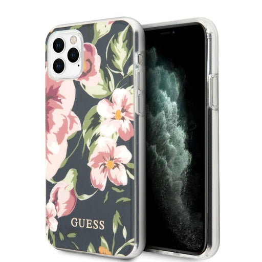 Guess N.3 Flower Collection Case for iPhone 11 Pro Max - Navy Blue - Cell phone cases and covers<<<HurtelXML