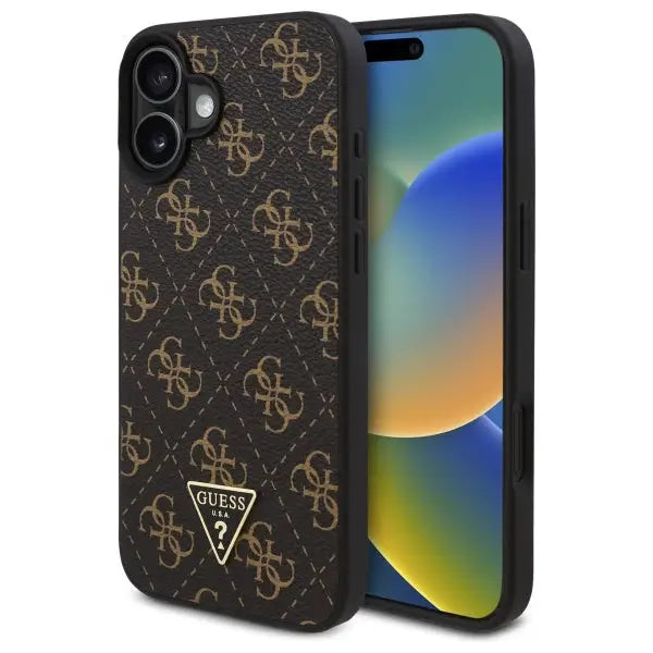 Guess New 4G Triangle Case for iPhone 16 Plus - Black - Cell phone cases and covers<<<HurtelXML