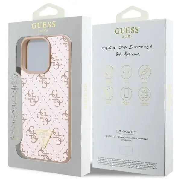 Guess New 4G Triangle Case for iPhone 16 Pro Max - White - Cell phone cases and covers<<<HurtelXML