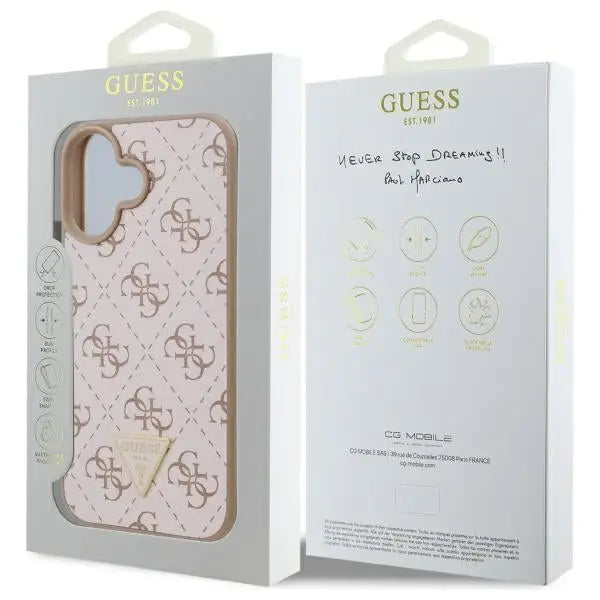Guess New 4G Triangle iPhone 16 Case - White - Cell phone cases and covers<<<HurtelXML