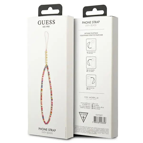 Guess pendant GUSTGMPP Phone Strap multicolor pink/multicolor pink Heishi Beads - Other cell phone equipment<<<HurtelXML