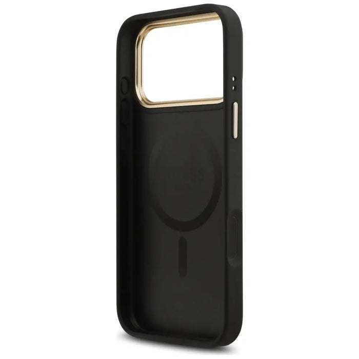 Guess Peony Hot Stamp MagSafe Case for iPhone 17 Pro Max - Black - Cell phone cases and covers<<<HurtelXML