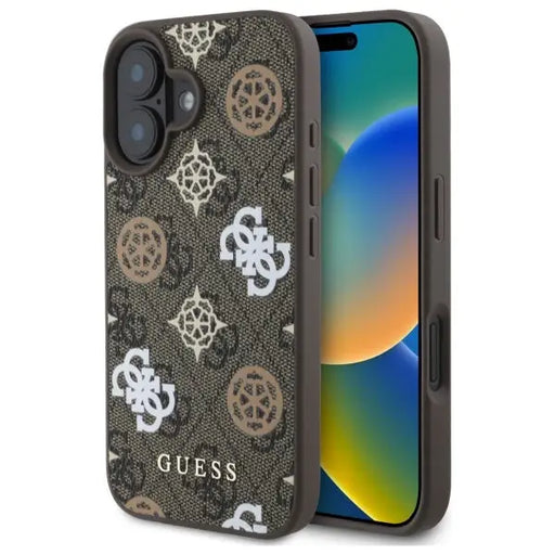 Guess Peony On 4G Background MagSafe case for iPhone 16 - brown - Cell phone cases and covers<<<HurtelXML