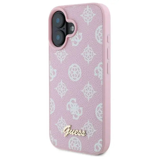 Guess Peony Script MagSafe iPhone 16 Case - Pink - Cell phone cases and covers<<<HurtelXML