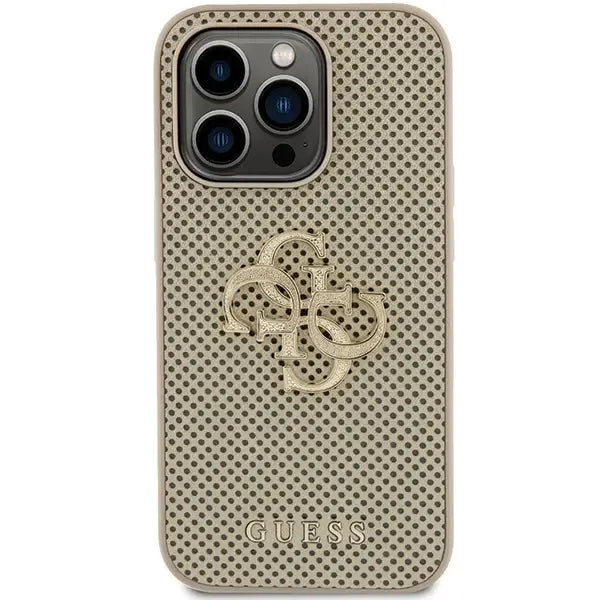 Guess Perforated 4G Glitter case for iPhone 15 Pro - gold - Cell phone cases and covers<<<HurtelXML