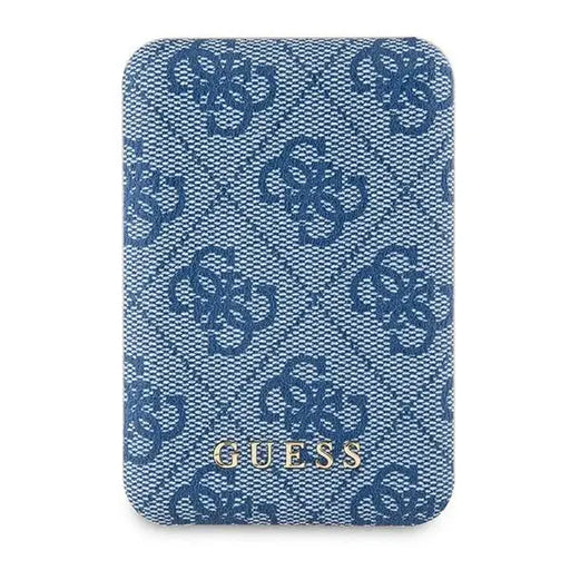 Guess Powerbank inductive 15W GUPB5FP4EMGB 5000mAh blue/blue 4G Leather Metal Logo MagSafe - Powerbanks<<<HurtelXML