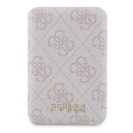 Guess Powerbank inductive 15W GUPB5FP4EMGP 5000mAh pink/pink 4G Leather Metal Logo MagSafe - Powerbanks<<<HurtelXML