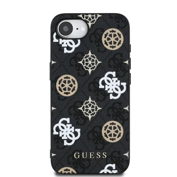Guess PU 4G Peony case with MagSafe for iPhone 16e - black - Cell phone cases and covers<<<HurtelXML