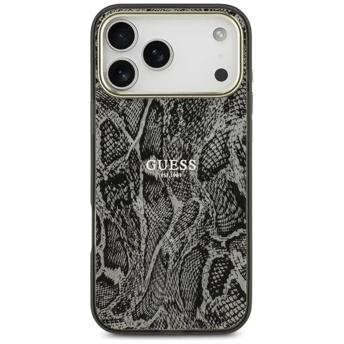 Guess Python Pattern MagSafe Case for iPhone 17 Pro Max - Black - Cell phone cases and covers<<<HurtelXML