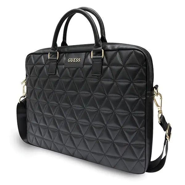 Guess Quilted bag for a 16’’ laptop - black - Laptop bags<<<HurtelXML