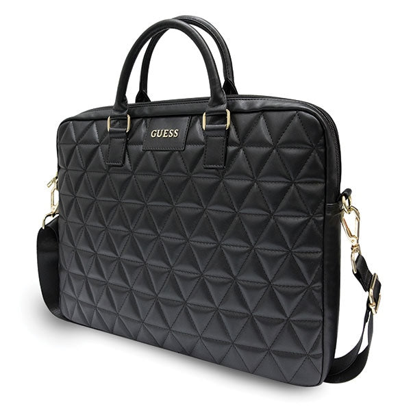 Guess Quilted bag for a 16’’ laptop - black - Laptop bags<<<HurtelXML