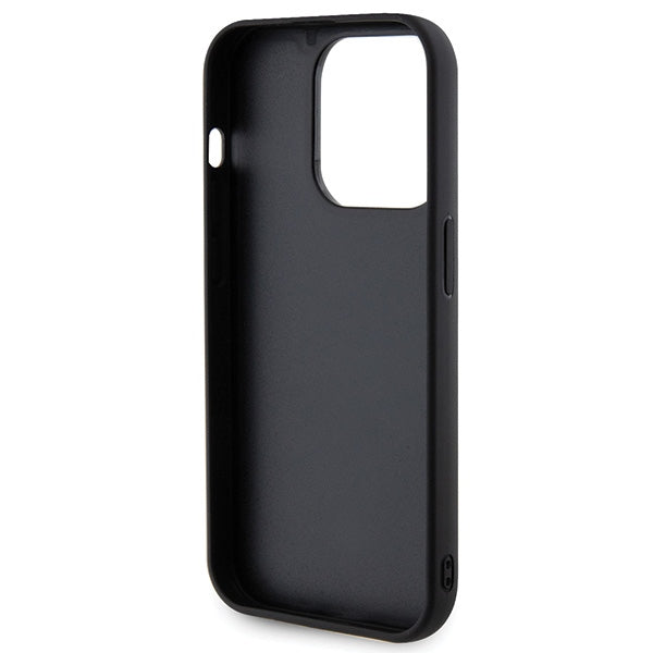 Guess Quilted Metal Logo case for iPhone 15 Pro - black - Cell phone cases and covers<<<HurtelXML