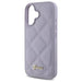 Guess Quilted Metal Logo case for iPhone 16 - light purple - Cell phone cases and covers<<<HurtelXML