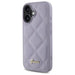 Guess Quilted Metal Logo case for iPhone 16 - light purple - Cell phone cases and covers<<<HurtelXML
