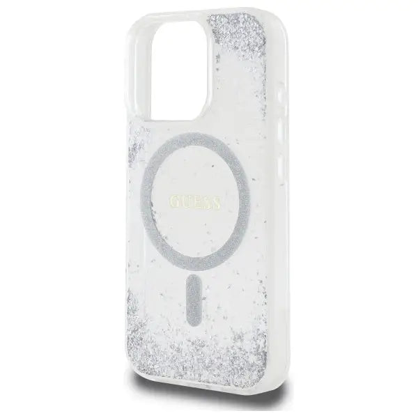 Guess Resin Gradient Glitter MagSafe case for iPhone 16 Pro - silver - Cell phone cases and covers<<<HurtelXML