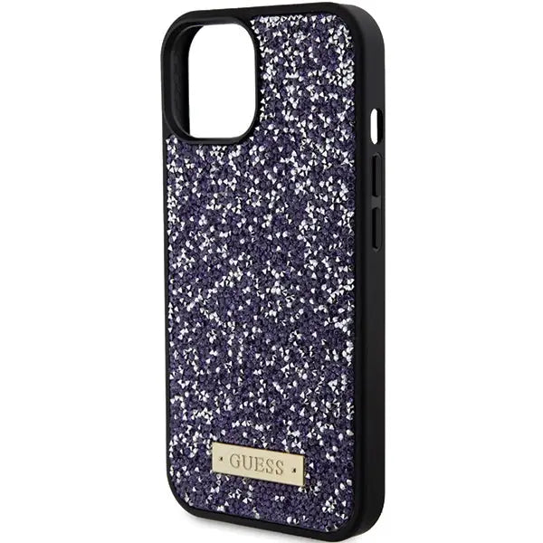 Guess Rhinestone Metal Logo iPhone 15 Case - Pink - Cell phone cases and covers<<<HurtelXML