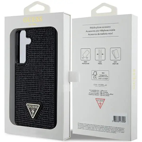 Guess Rhinestone Triangle case for Samsung Galaxy S24+ - black - Cell phone cases and covers<<<HurtelXML