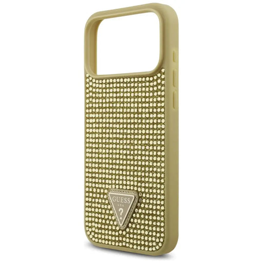 Guess Rhinestone Triangle Logo Case for iPhone 17 Pro Max - Gold - Cell phone cases and covers<<<HurtelXML