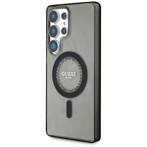 Guess Rhinestones Printed Classic Logo MagSafe Samsung Galaxy S25 Ultra case black - Cell phone cases
