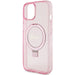 Guess Ring Stand Script Glitter MagSafe case for iPhone 15 Plus / 14 Plus - pink - Cell phone cases