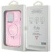 Guess Ring Stand Script Glitter MagSafe case for iPhone 15 Pro - pink - Cell phone cases and covers<<<HurtelXML