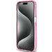 Guess Ring Stand Script Glitter MagSafe case for iPhone 15 Pro - pink - Cell phone cases and covers<<<HurtelXML