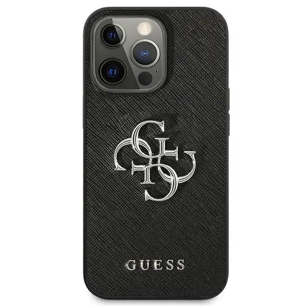Guess Saffiano 4G Metal Logo case for iPhone 13 Pro / 13 6.1’’ - black - Cell phone cases and covers<<<HurtelXML