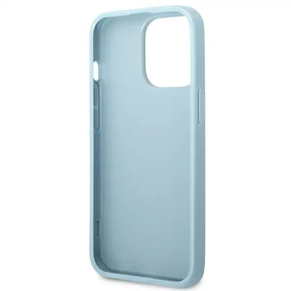 Guess Saffiano 4G Small Metal Logo case for iPhone 13 Pro Max - blue - Cell phone cases and covers<<<HurtelXML
