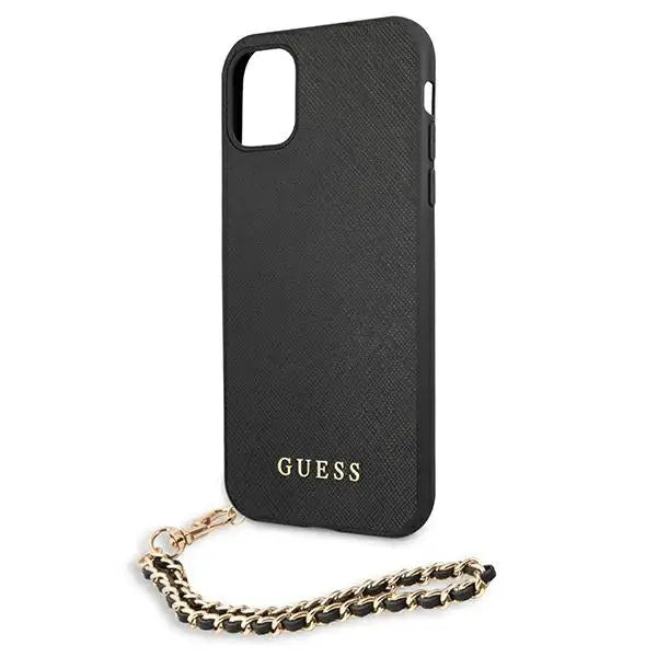 Guess Saffiano Chain case for iPhone 11 6.1’’ / Xr - black - Cell phone cases and covers<<<HurtelXML