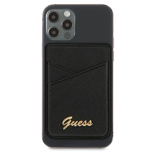 Guess Saffiano MagSafe Wallet - Black - Cell phone cases and covers<<<HurtelXML