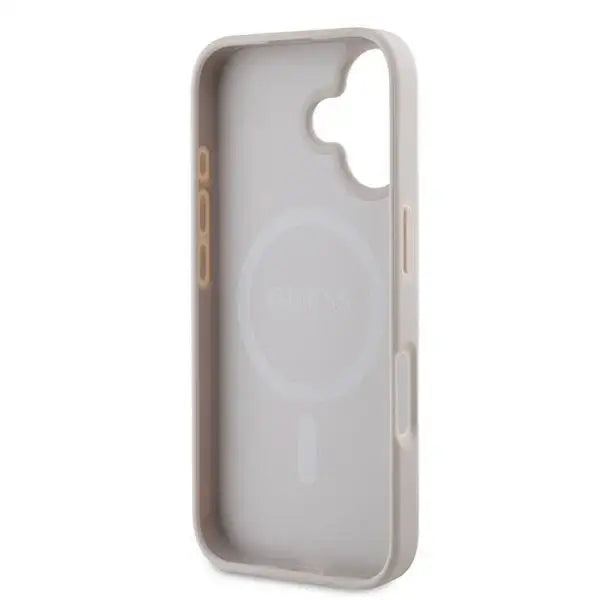 Guess Saffiano Peony Classic Logo MagSafe iPhone 16 Plus Case - Pink - Cell phone cases and covers<<<HurtelXML
