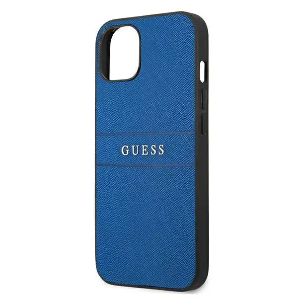 Guess Saffiano Strap Case for iPhone 13 mini 5.4’’ - Blue - Cell phone cases and covers<<<HurtelXML