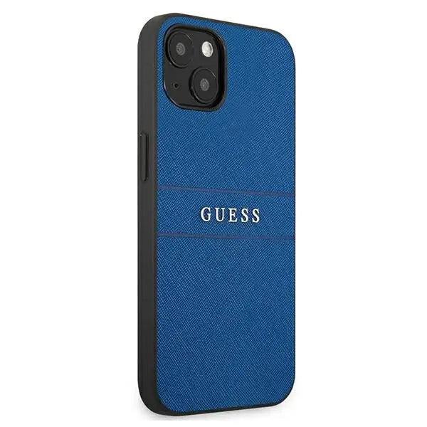 Guess Saffiano Strap Case for iPhone 13 mini 5.4’’ - Blue - Cell phone cases and covers<<<HurtelXML